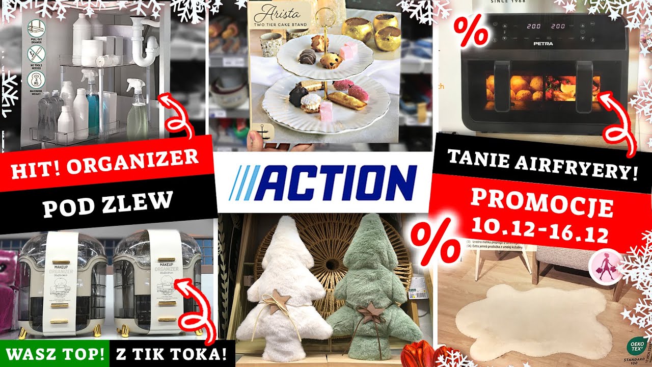 ACTION PROMOCJE 10-16.12! 🎄 🎄 🎄 TANIE AIRFRYERY!!! 😱 ORGANIZERY POD ZLEW💥 DYWANY ZA 30 ZŁ 😱🔥