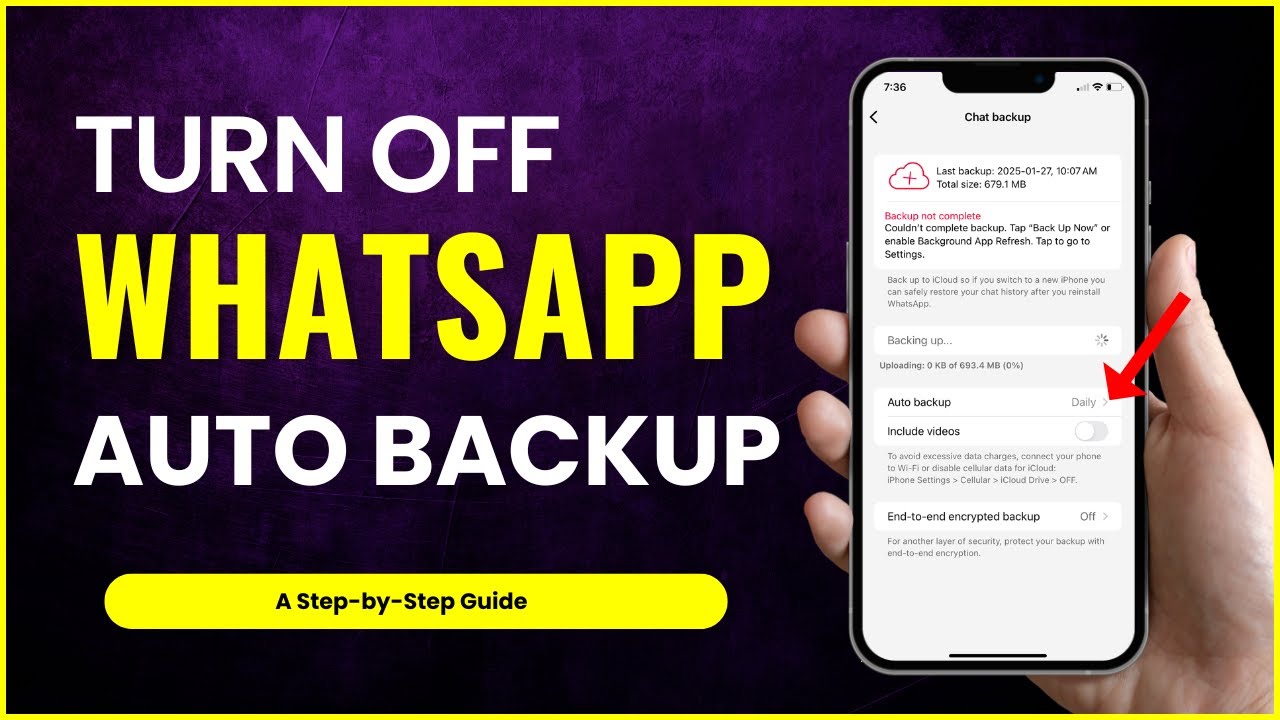 How to turn off Whatsapp Auto backup