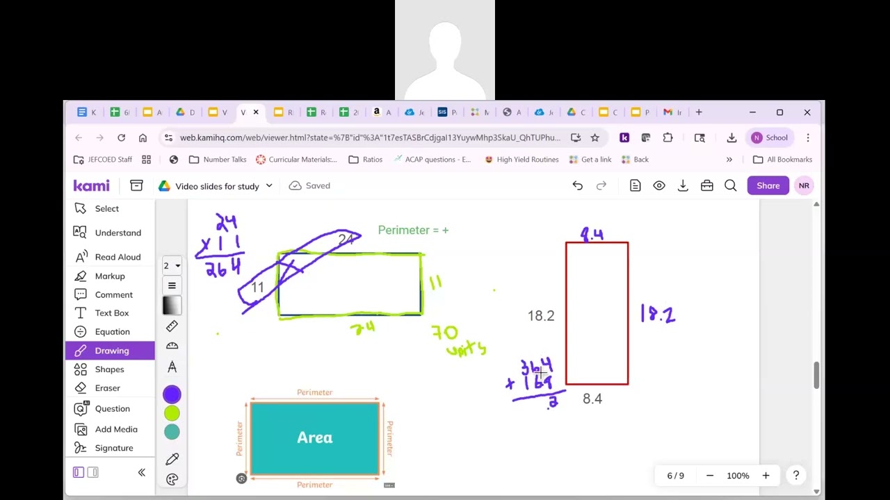 Perimeter Area Coordinate Plane