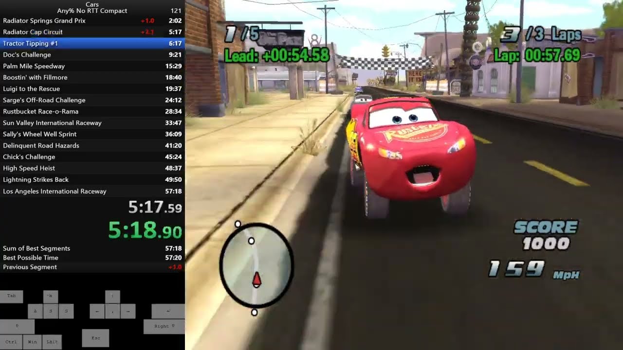 57:42 Cars TVG - Any% No RTT Compact Speedrun [Former WR]