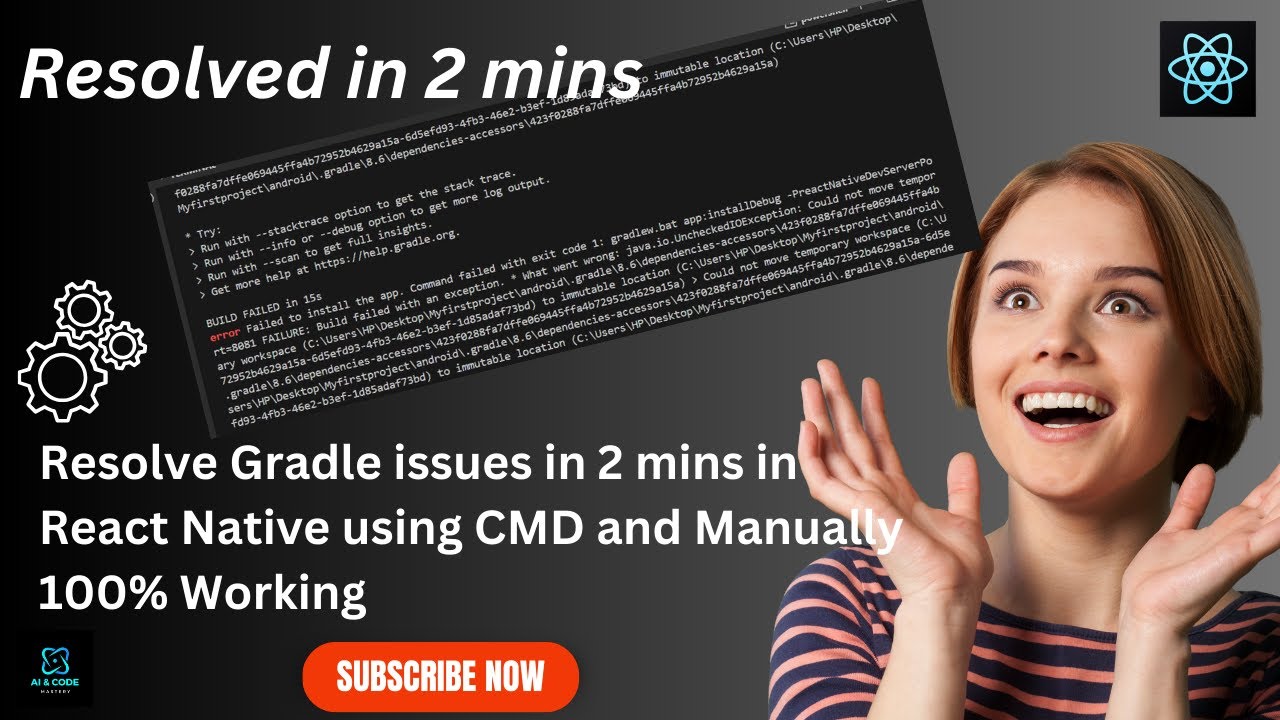 How to resolve Gradle Issues in 2 mins in React Native 100% working | React Native Gradle Issue
