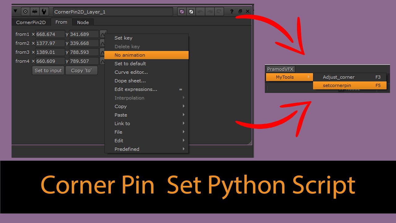 Advanced Nuke Tutorial || CornerPin Set By Python Script || Python tool || SUBSTILES AVAILABLE