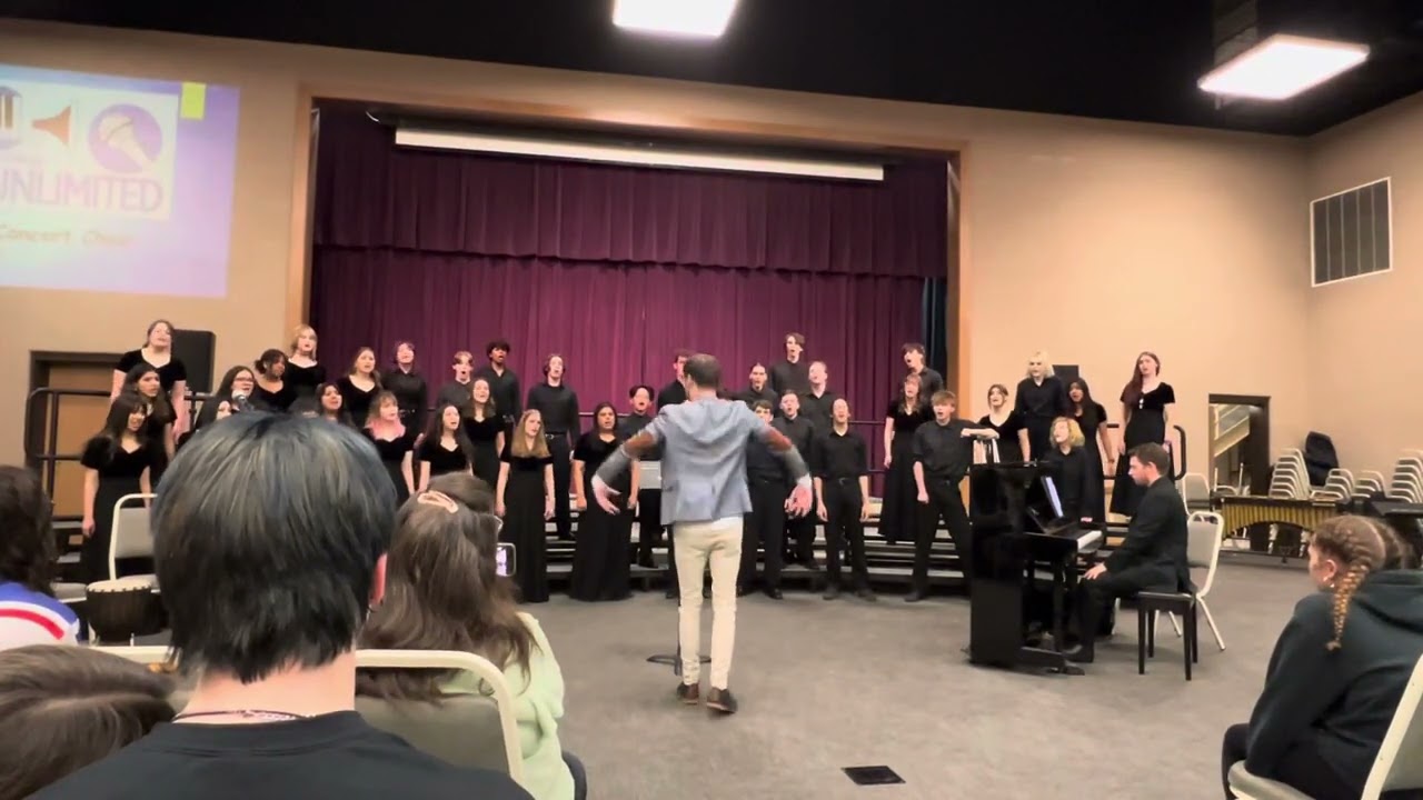 Concert Choir performing “Ballade to the Moon” at CBC Unlimited Festival 2025