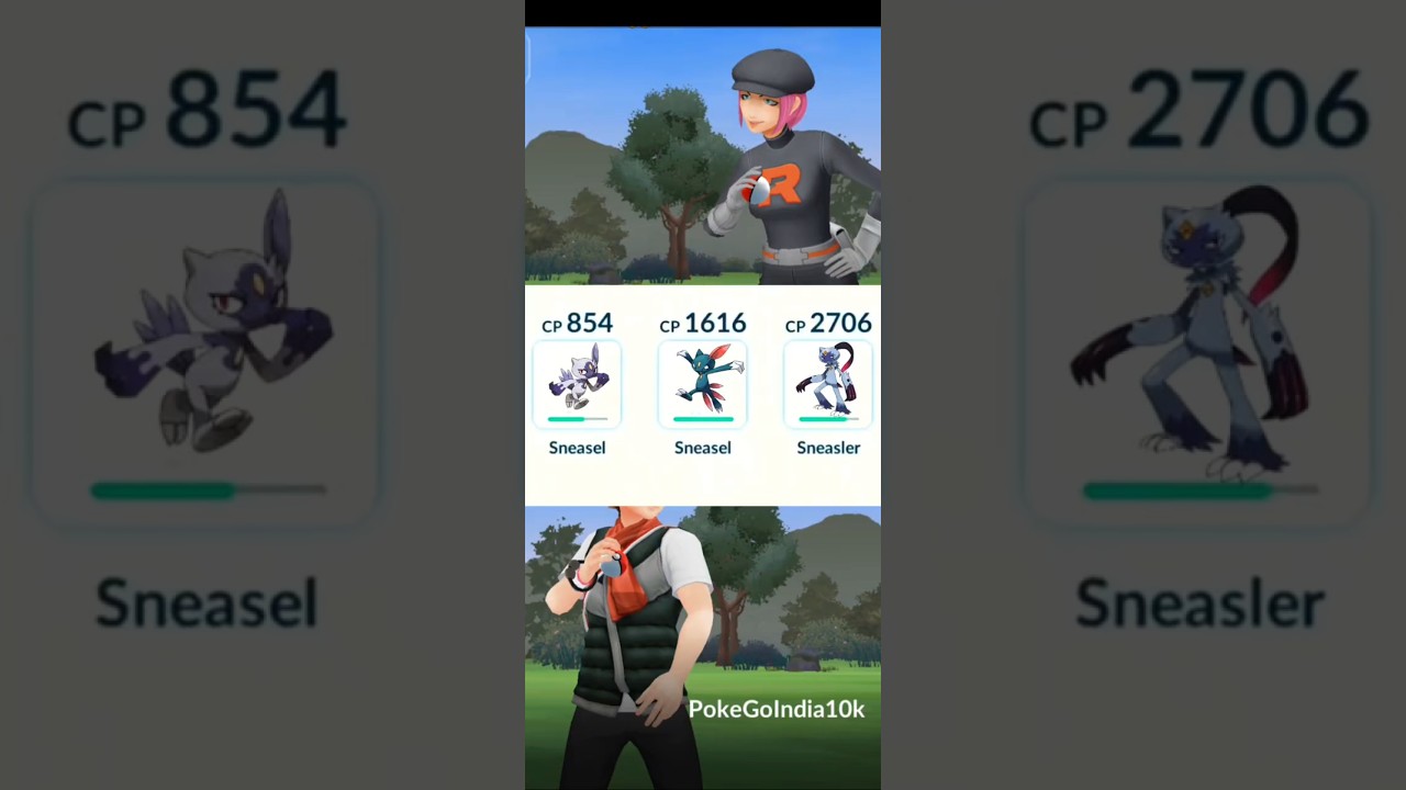 Hisuian Sneasler vs Team Grunt pvp Battle #pokemongo #shorts #teamrocket  #sneasler