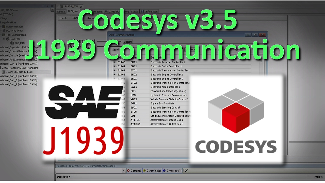 Tutorial - Codesys v3.5 Basic J1939 Communication