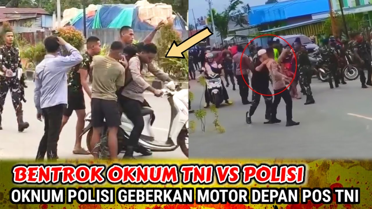 GEBERKAN MOTOR SAAT LEWATI POS TNI OKNUM POLISI DIHAJ∆R TNI 