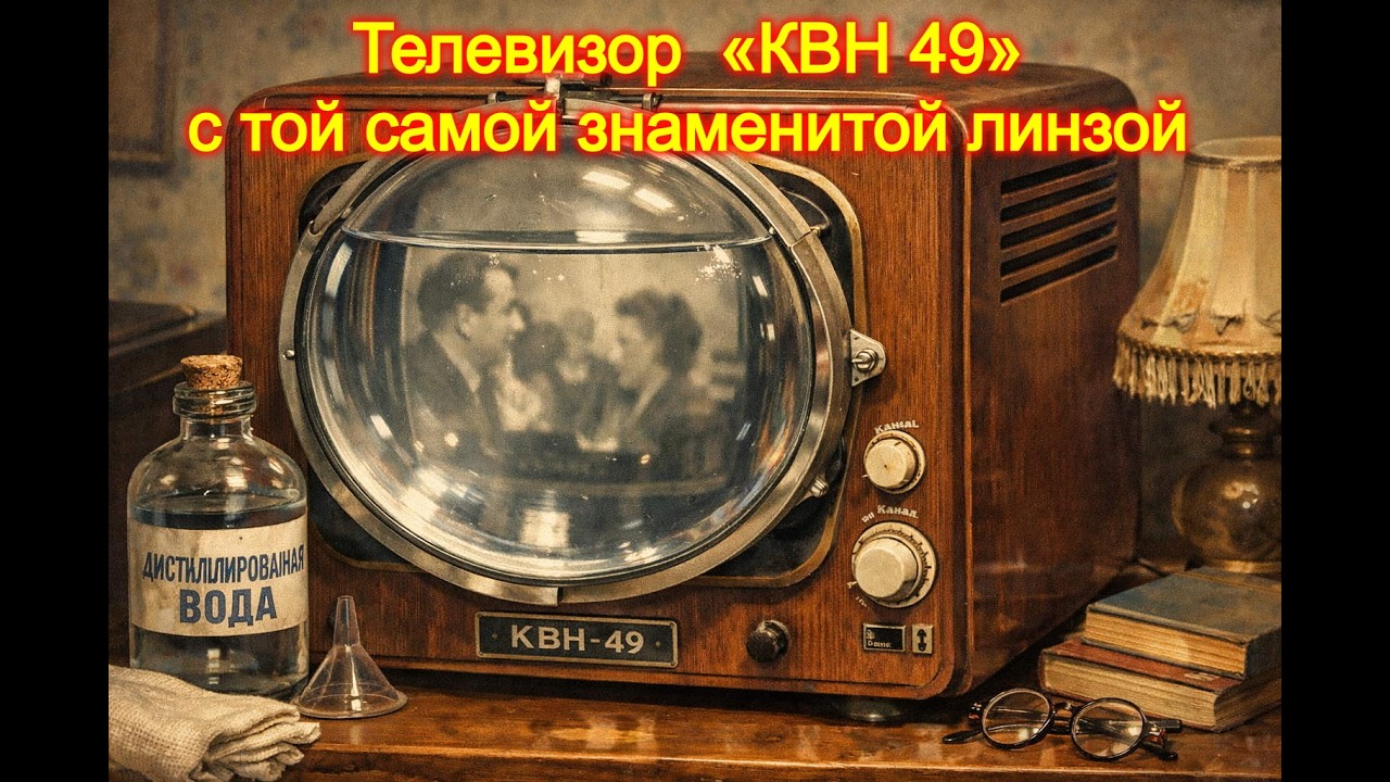 Телевизор  «КВН 49» с той самой знаменитой линзой в которую нужно наливать дистиллированную воду