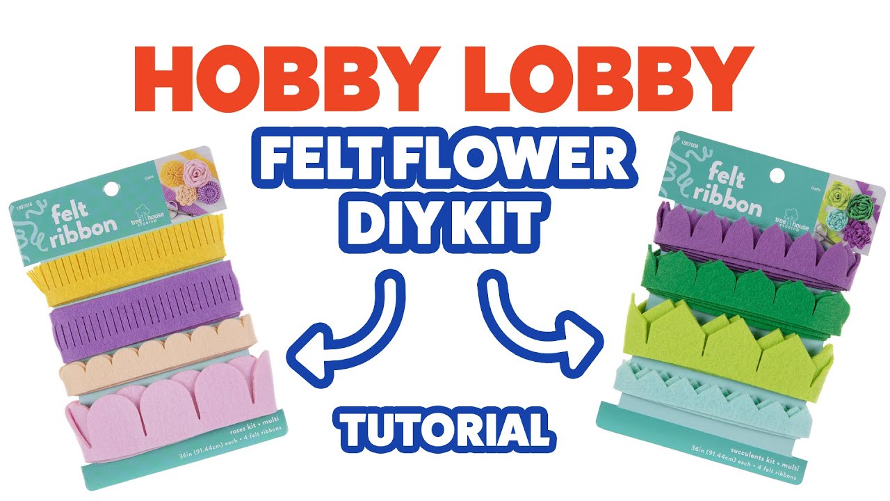Hobby Lobby Roses Felt Ribbon Kit Tutorial | Daisies Felt Ribbon DIY Felt Flower Kit