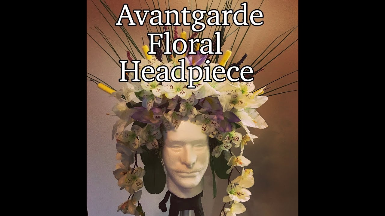 Avant-garde floral headpiece/ diy floral crown