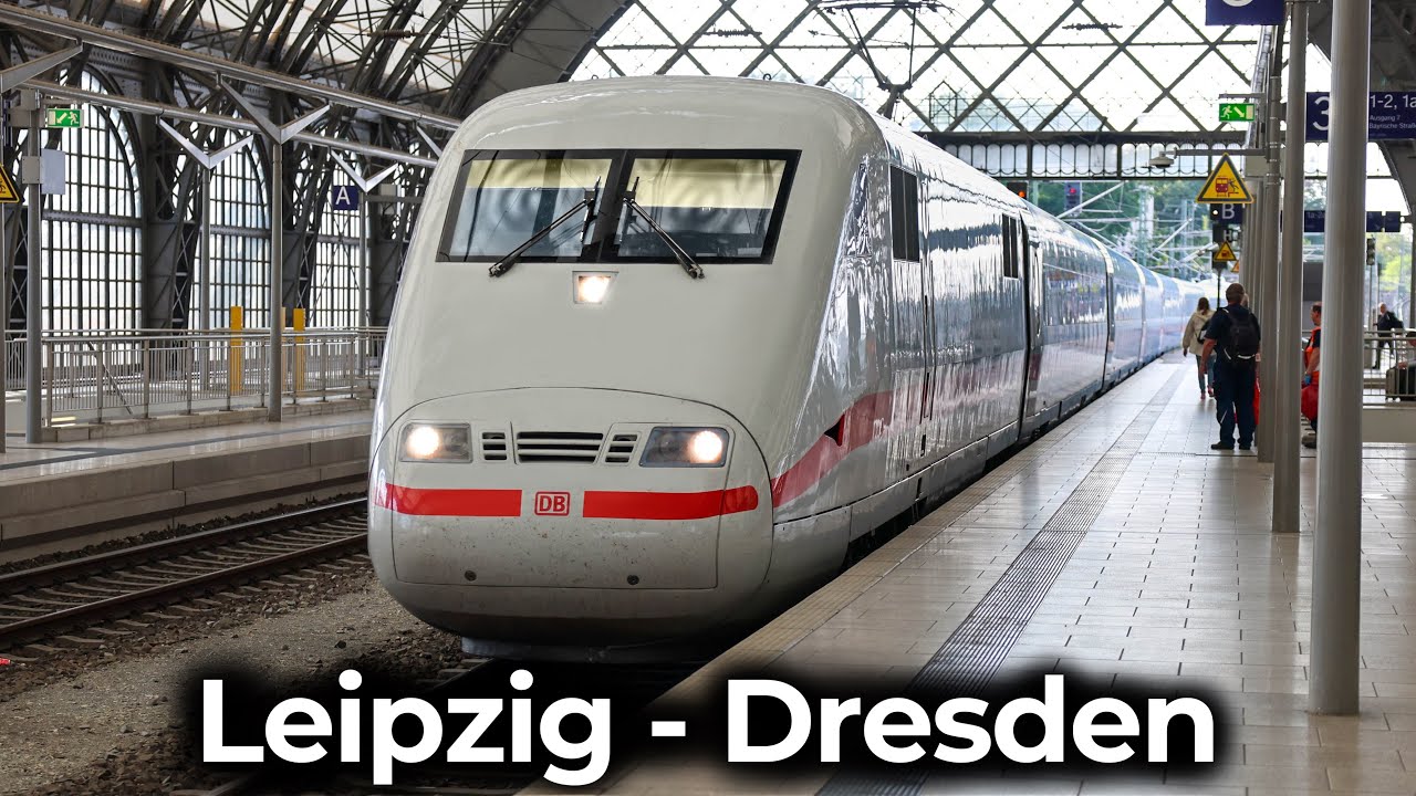 ICE 1 on a detour through Saxony! | 4K Cab Ride: Leipzig - Elsterwerda - Dresden | Class 401