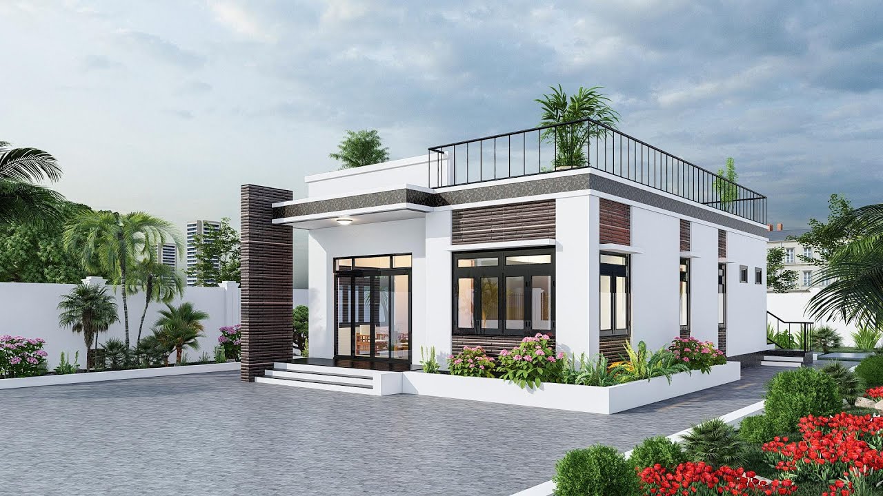 Mẫu nhà cấp 4 mái bằng độc nhất Tiền Giang | KAITO 30