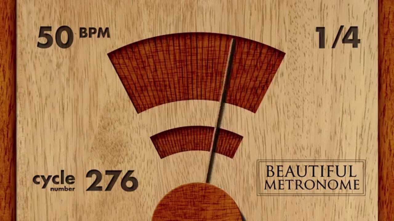 50 BPM 1/4 Wood Metronome HD