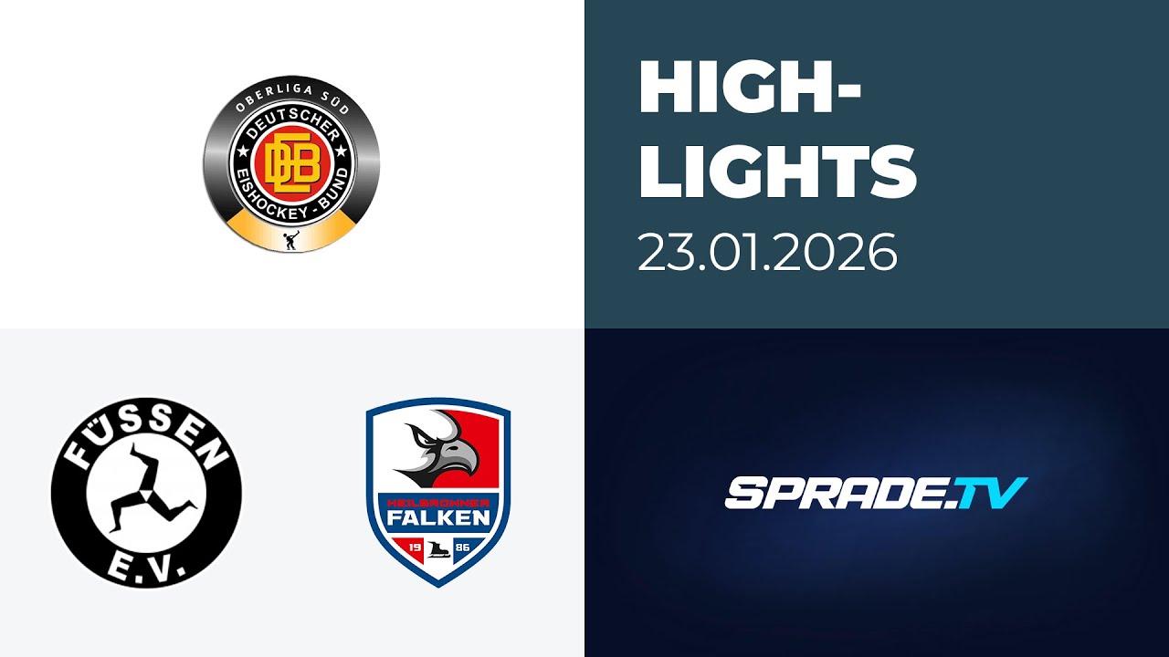 23.01.2026 - Highlights - EV Füssen vs. Heilbronner Falken