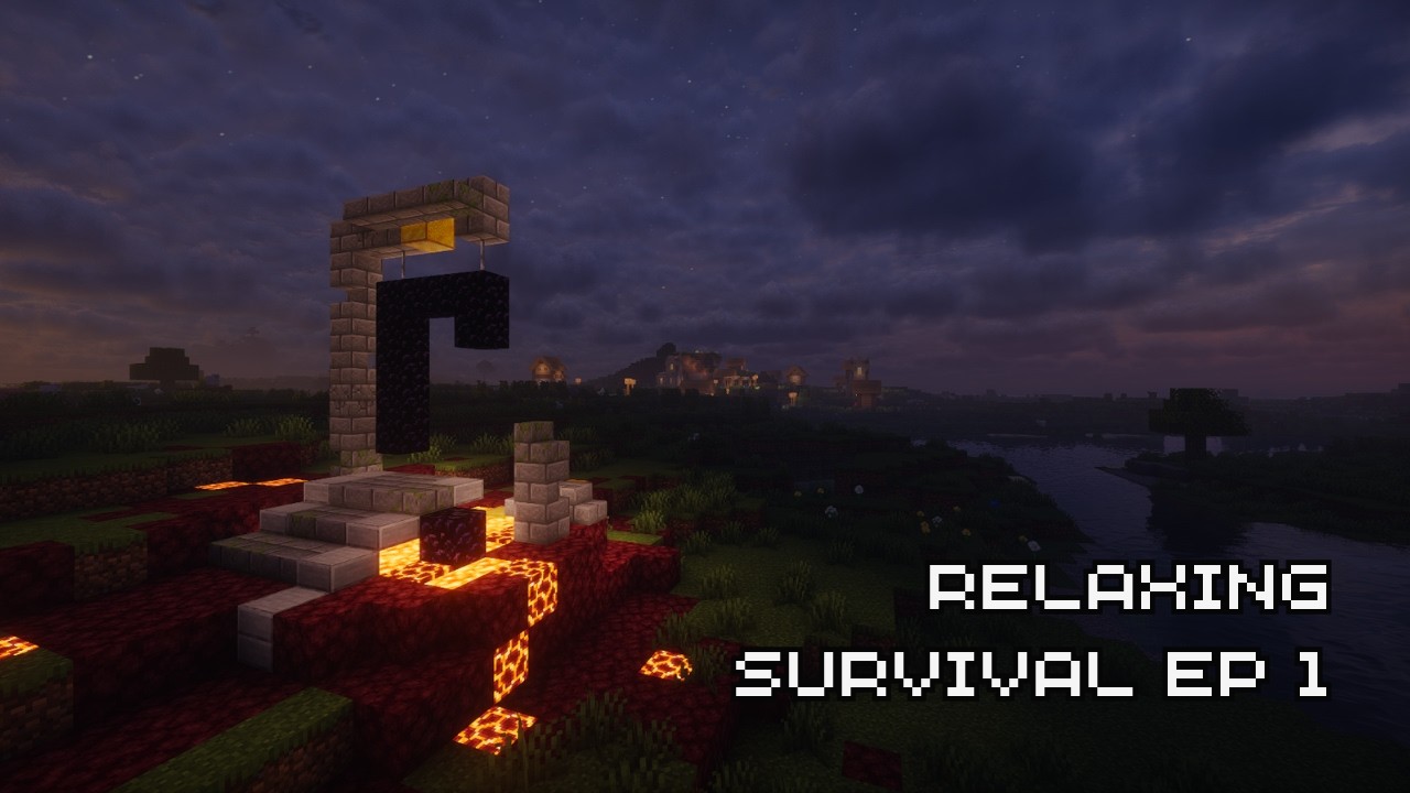 minecraft survival to help you fall asleep |  no commentary (with captions)