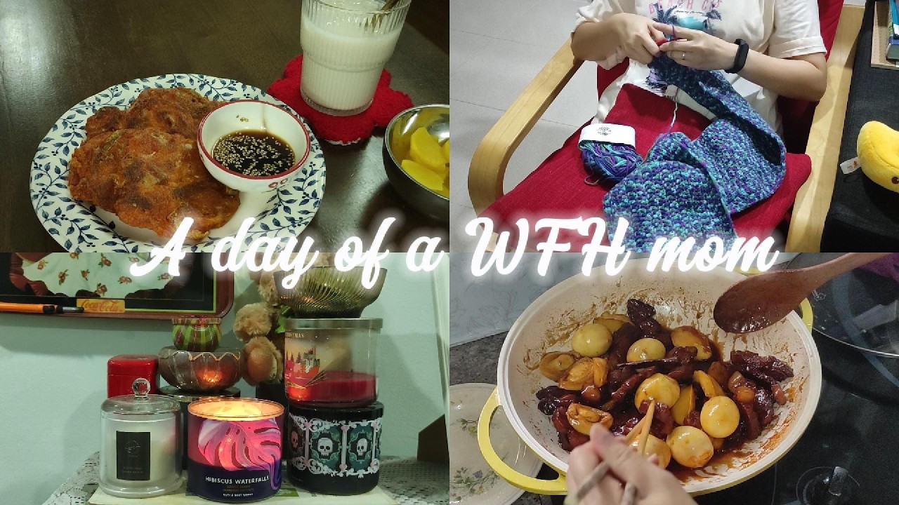 vlog 5- WFH mother | Simple lunch and dinner | Crochet Project Ugly Blanket | unfiltered life