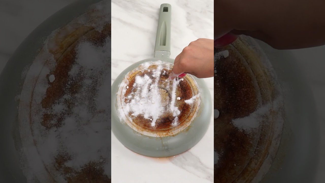 Easy way to clean burnt pan quickly!