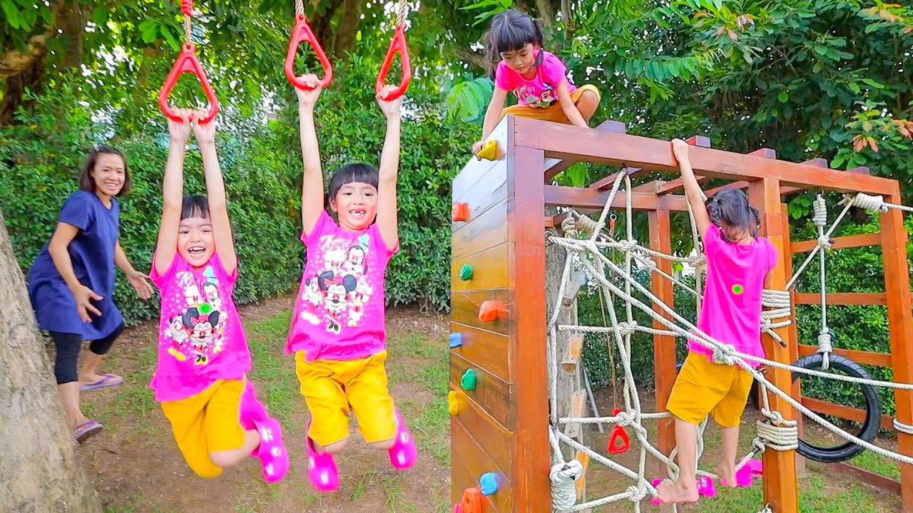 หนูยิ้มหนูแย้มเล่นห้อยโหนอันใหม่