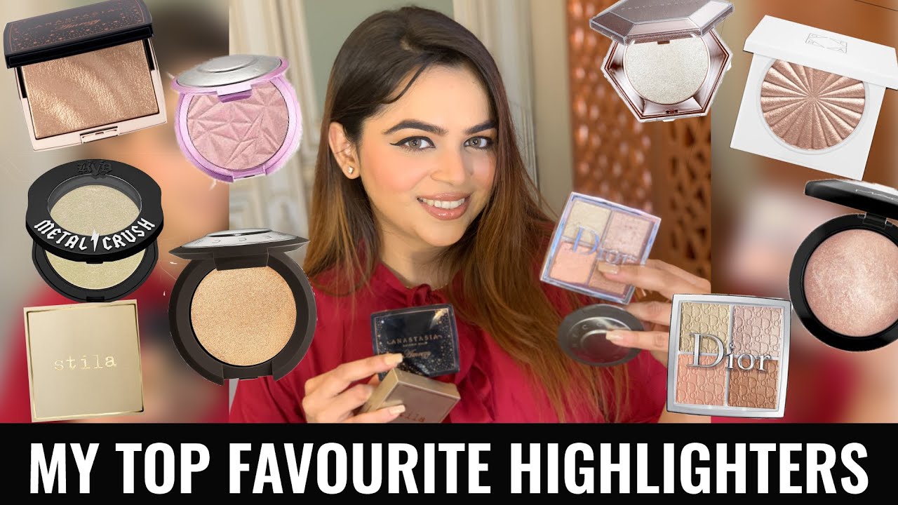 My top Best favorite Highlighters Swatches | Best for Professional use | Sakshi Gupta