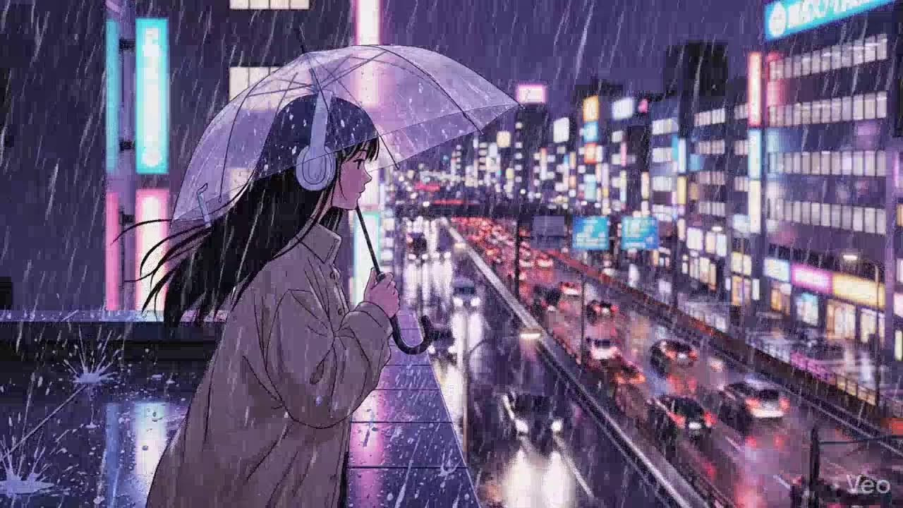 Neon Lights & Rain 🌧️ Japanese Lofi Chillhop