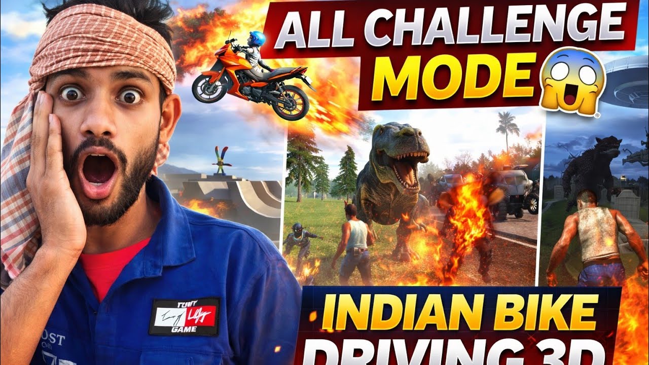 Indian Bike Driving 3D ALL Challenge Mode 🔥 | Impossible Bike Stunts & Missions | LD Gamer