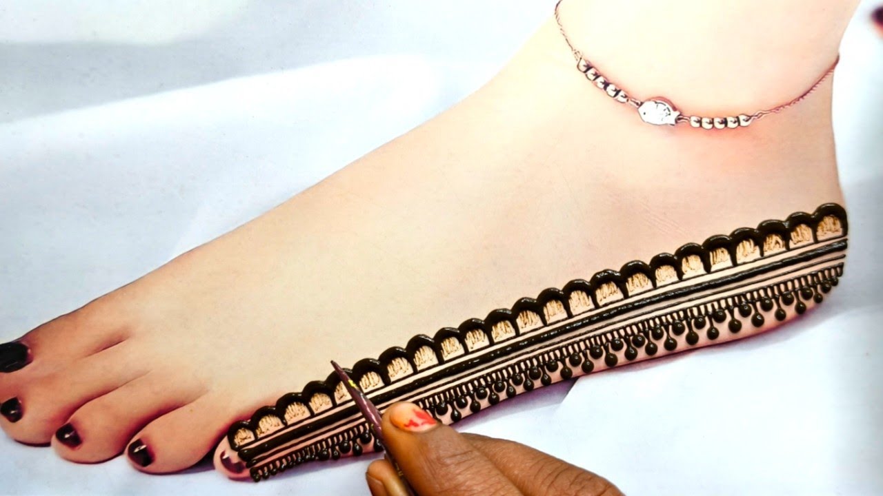 Very Easy Feet Mehndi Design||Simple Foot Mehndi Design||Pairon ki Mehndi Ka Design|| Mehndi Design 
