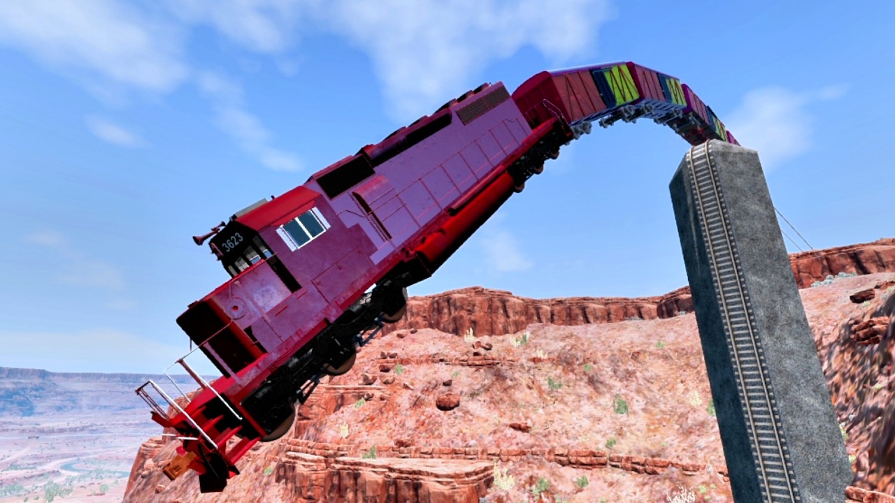 Extreme Train Crashes # 13(An impossibly large collapse!) | ‪@beamng‬ | Premium video!