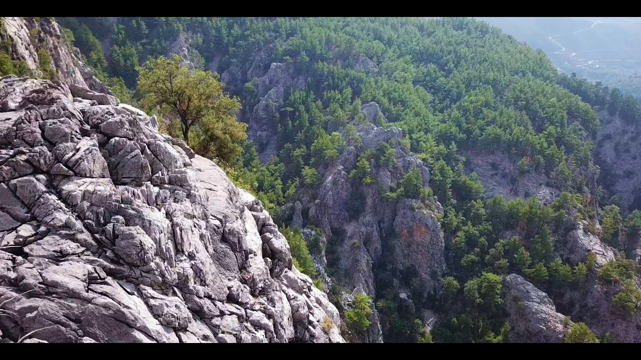 Taurus mountains near Sepadere canyon in Turkey, drone flight