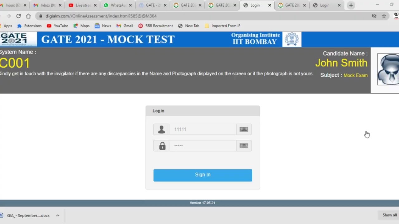 GATE 2021 | MOCK TEST | SAMPLE PAPER