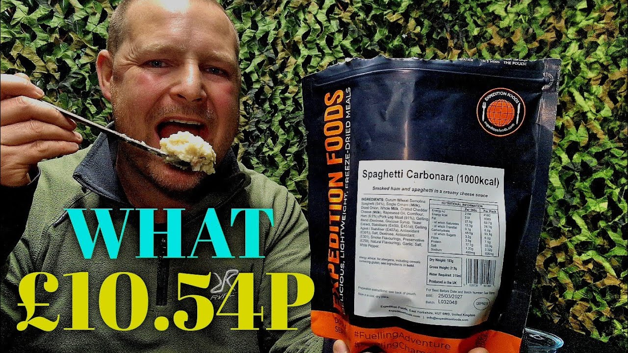 IS IT WORTH BUYING ?? Expedition foods spaghetti carbonara 1000 kcal meal.