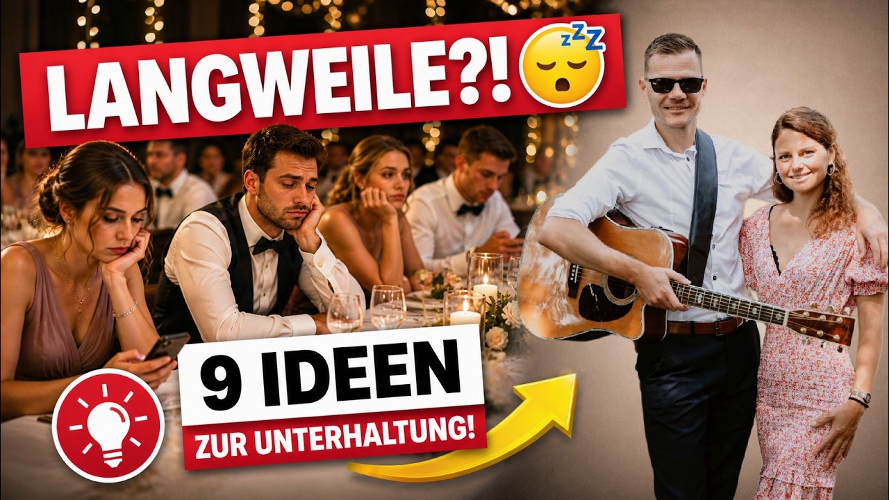 Langeweile auf der Hochzeit? 9 Ideen zur Unterhaltung!