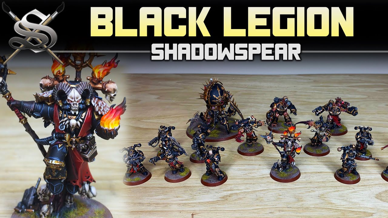 Black Legion Chaos Space Marines Army Showcase (Full Shadowspear) by Siege Studios