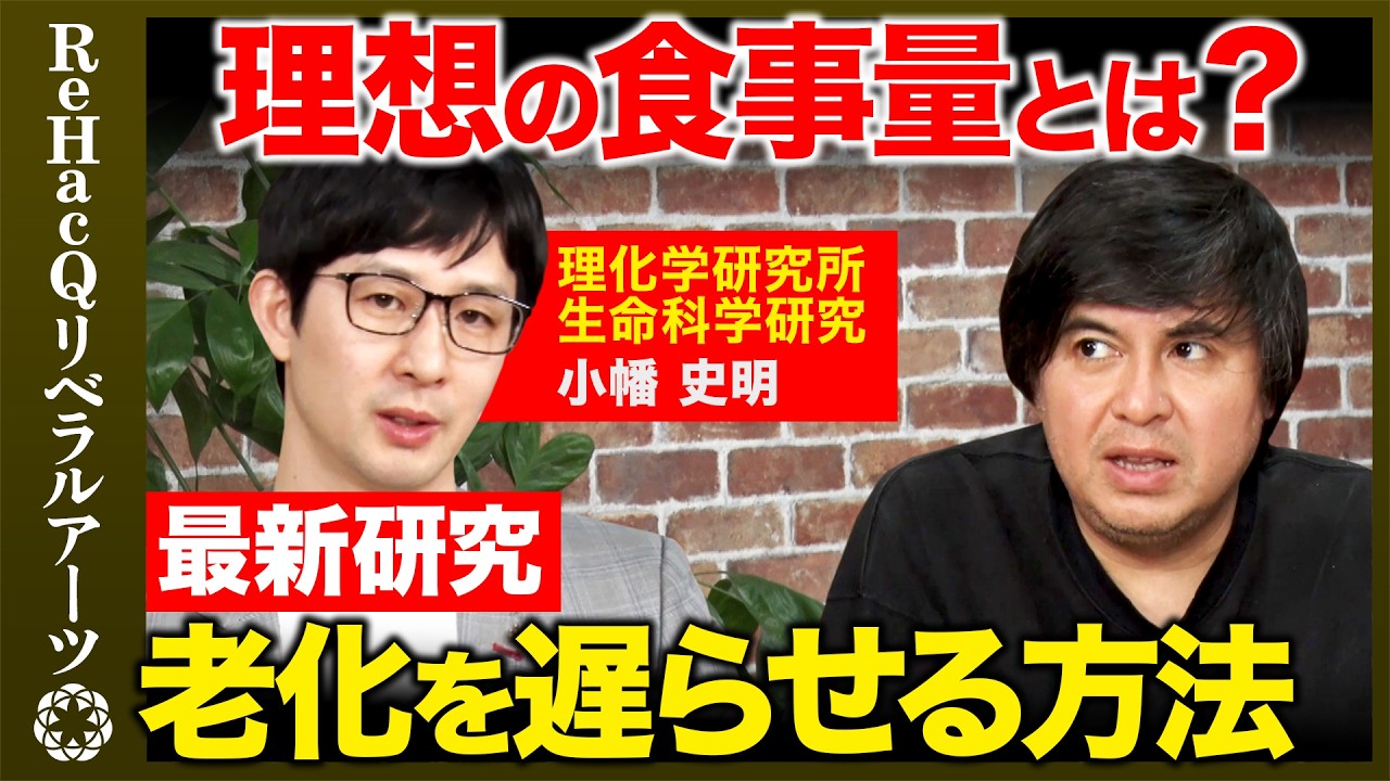 【高橋弘樹vs老化】衝撃研究！寿命を伸ばす栄養素？健康的な食事量とは【ReHacQvs小幡史明】