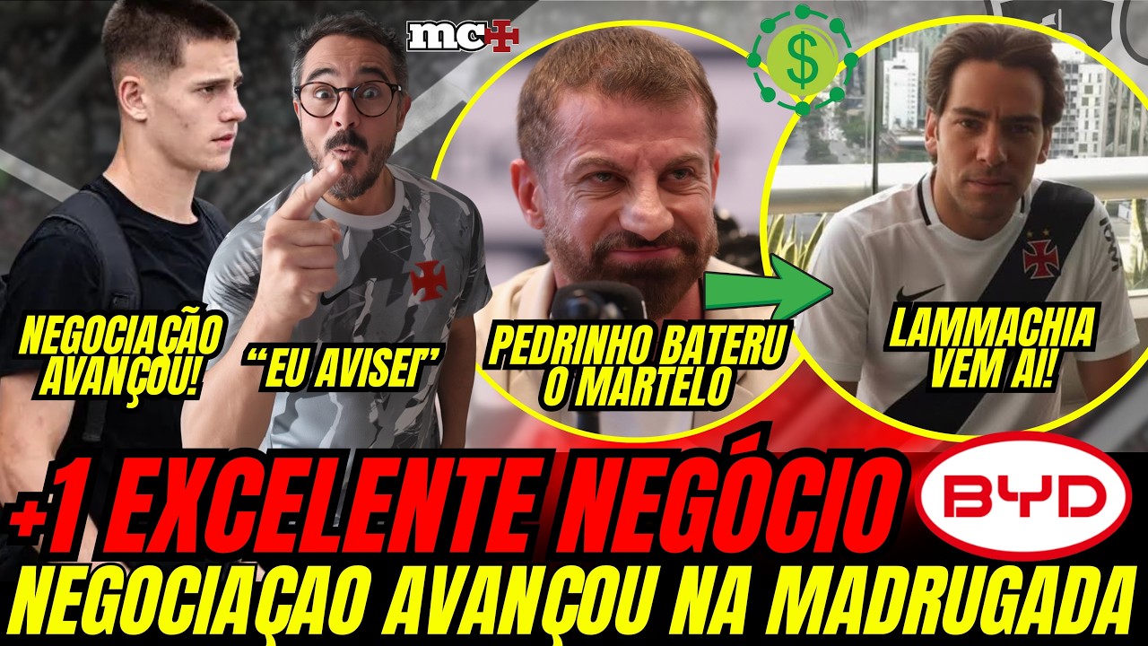 +1 EXCELENTE NEGÓCIO FECHADO NO VASCO! PEDRINHO BATE O MARTELO SOBRE O FUTURO DA SAF