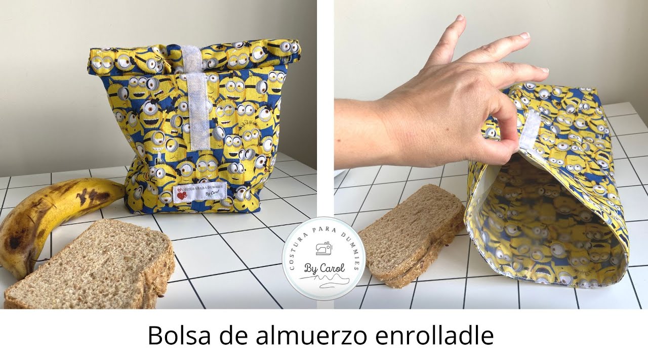 Tutorial costura: ¿Cómo hacer una bolsa de almuerzo enrollable?