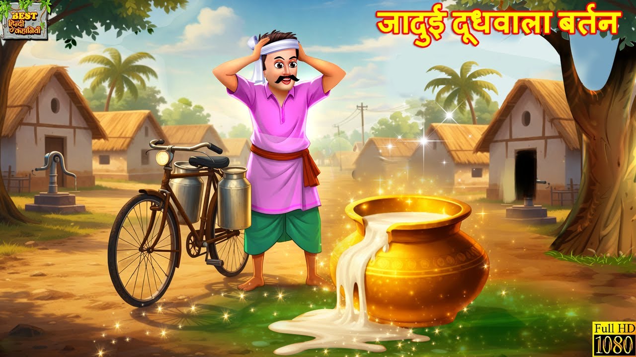 जादुई दूधवाला बर्तन | Jadui Dudhwala Bartan | Hindi Kahani | Moral Stories | Hindi Cartoon | Kahani