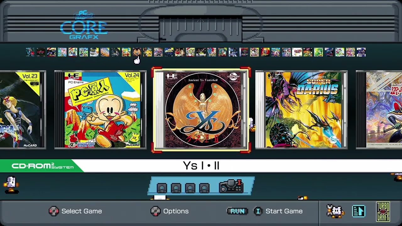 The Turbografx-16 Mini UI Interface and Games Sampler | Raw Footage