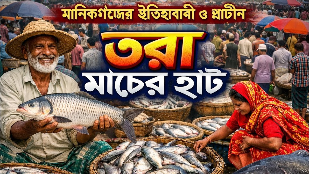 মানিকগঞ্জের ঐতিহ্যবাহী ও প্রাচীন তরা মাছের হাট। Shanto Islam (V1)