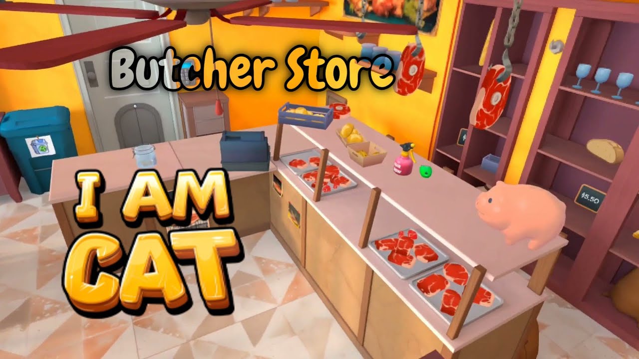 I Am Cat (Butcher Store) 🐈 PLAYTHROUGH | Meta Quest, Steam and Playstation VR game