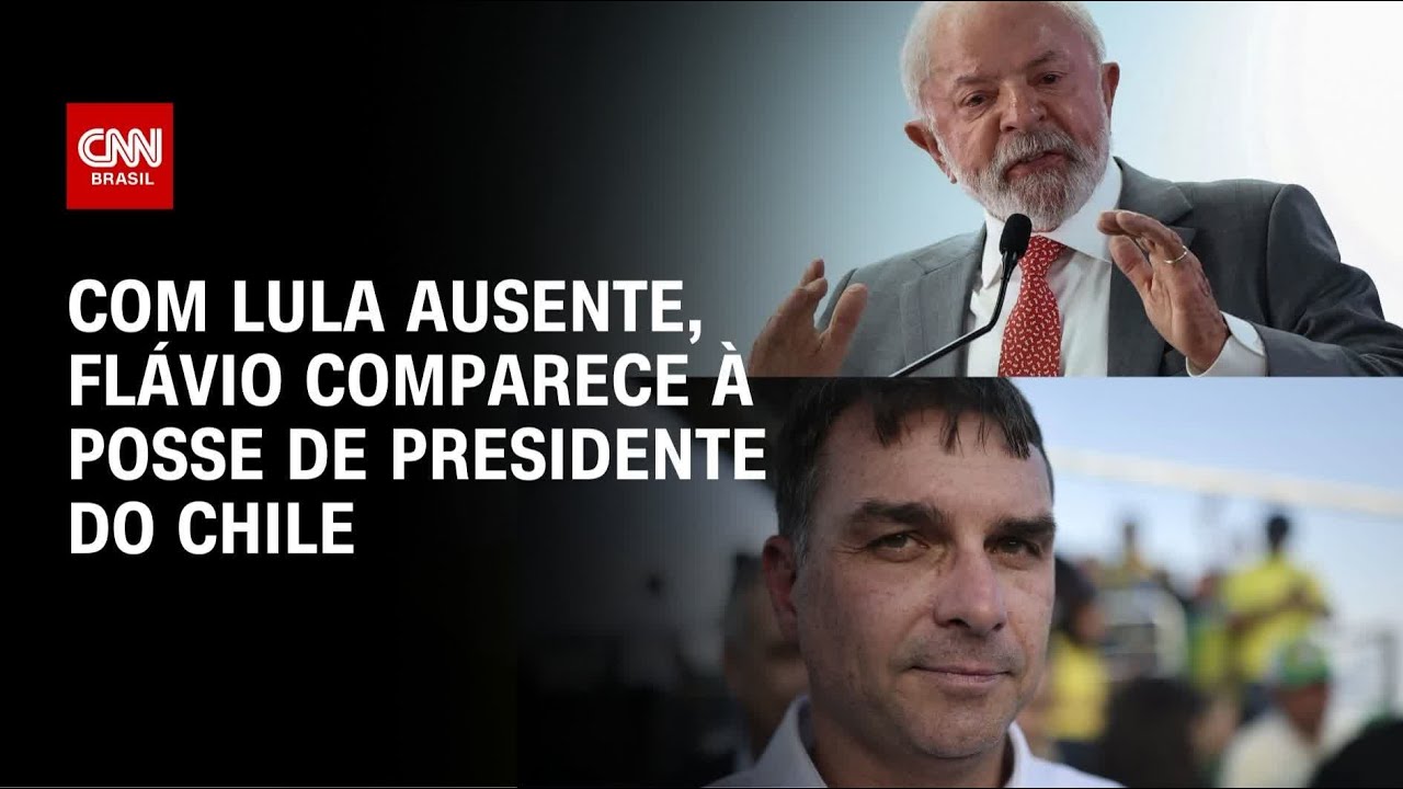 Com Lula ausente, Flávio Bolsonaro comparece à posse de Kast no Chile | BASTIDORES CNN