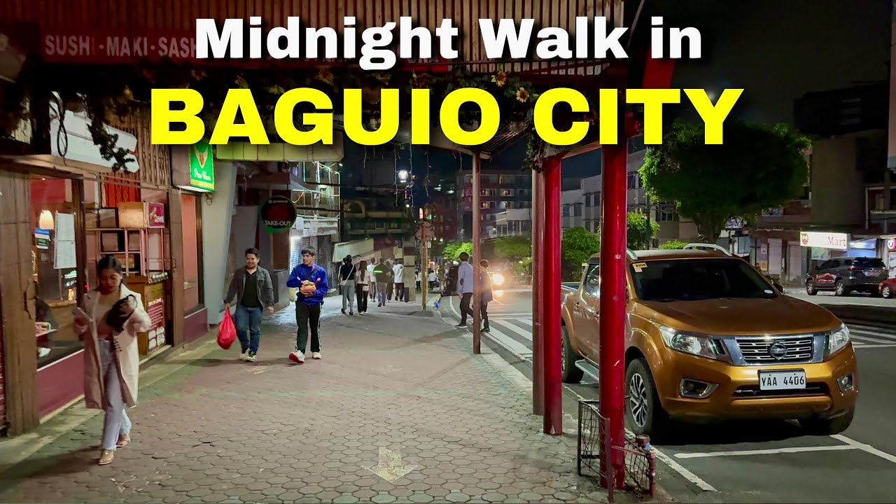 Baguio City Streets at Midnight – Night Walk in the Coldest City of the Philippines!
