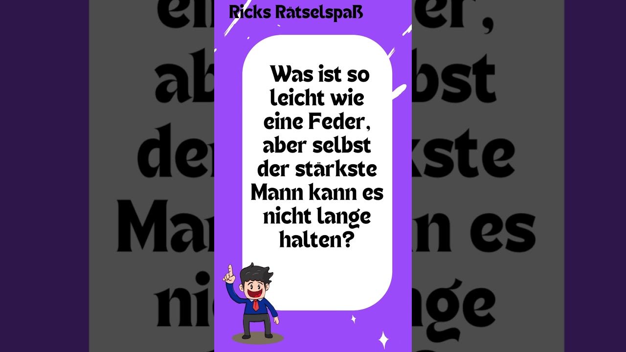 Kannst du dieses R&auml;tsel l&ouml;sen? 🧠 | Teste deine Intelligenz! #r&auml;tsel