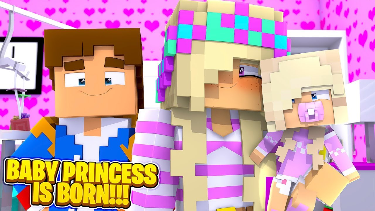 Minecraft LEAH IS A MOM - THE PRINCESS IS BORN!!!