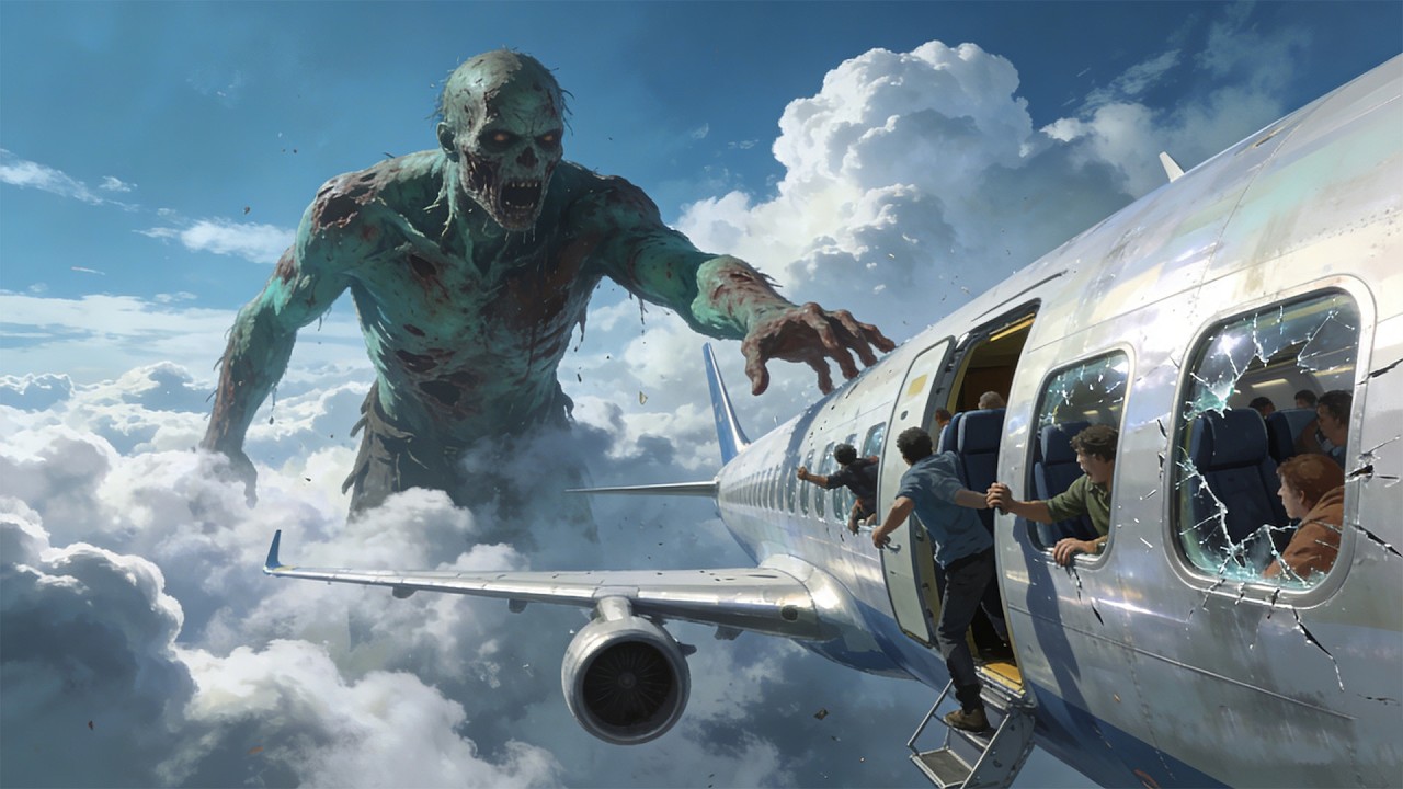 Zombies Erupt on China-US International Flight, Human Survival Faces Its Greatest Crisis!
