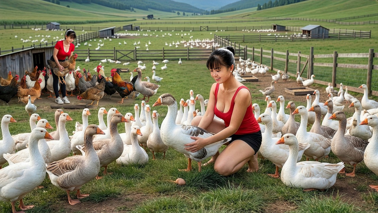 [REWIND TIMELAPSE] Harvesting Lots Of Ducks, Chickens, Turkeys, Pheasant,... Go To Market Sell