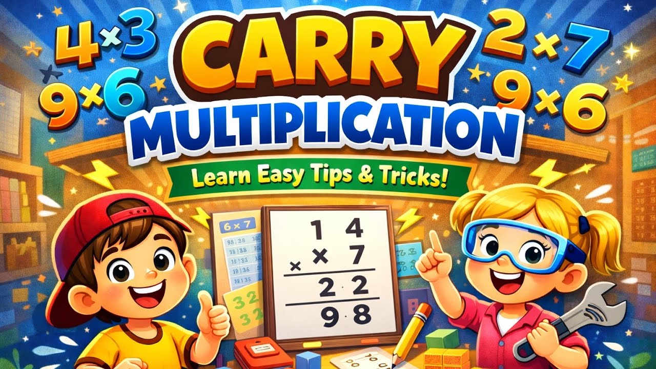 Carry Multiplication Made Easy | Learn Step by Step for Kids