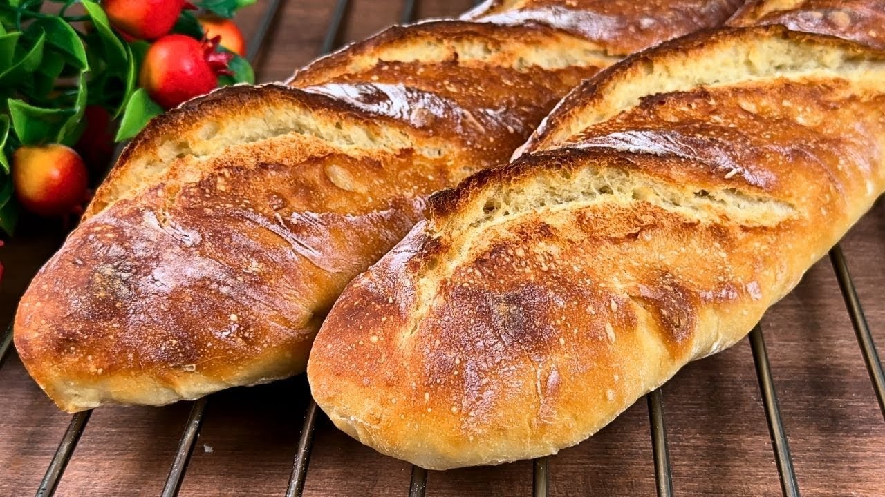 Секрет ИДЕАЛЬНЫХ багетов 👉 Не нужно ничего вымешивать, не нужно формовать 🎯 Перемешайте и ждите!