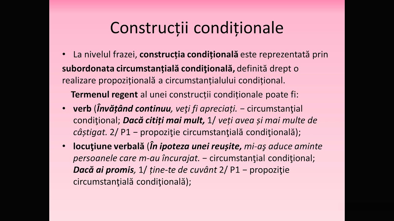 Construcții condiționale