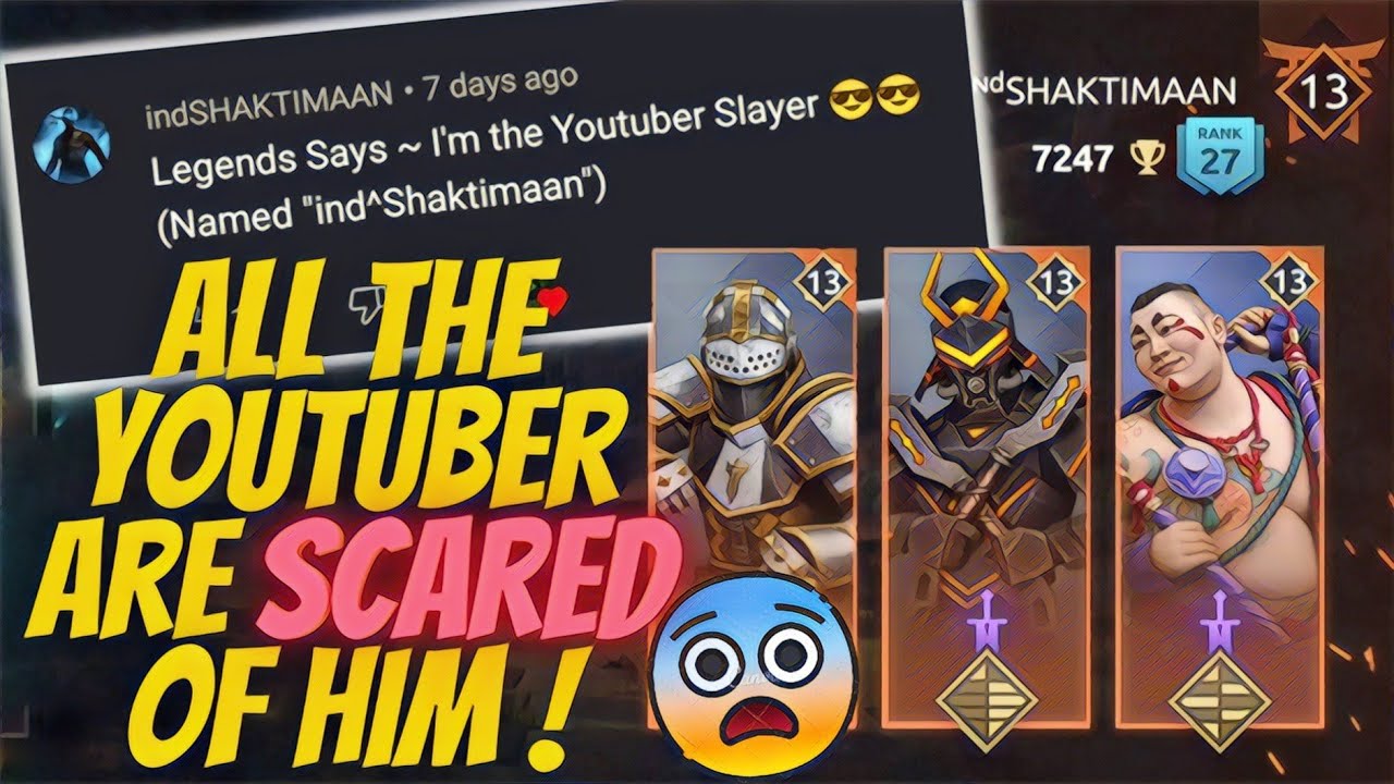 Are all the YouTubers scared of him ? 🤨 || let's find out 💁 || Shadow Fight Arena