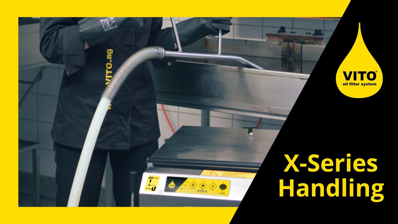 How to operate the VITO X-Series frying oil/fat filter – Guide