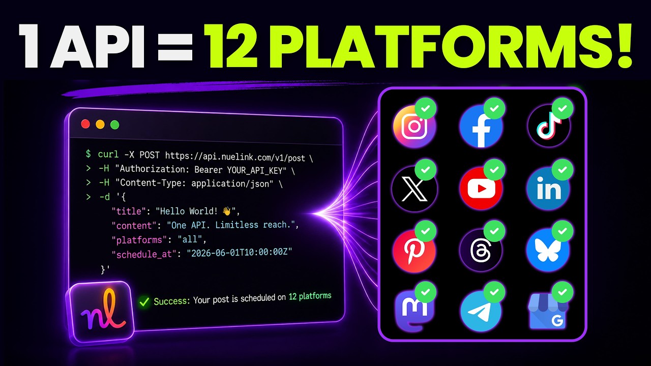 Nuelink Social Media API &mdash; лучший API для социальных сетей в 2026 году